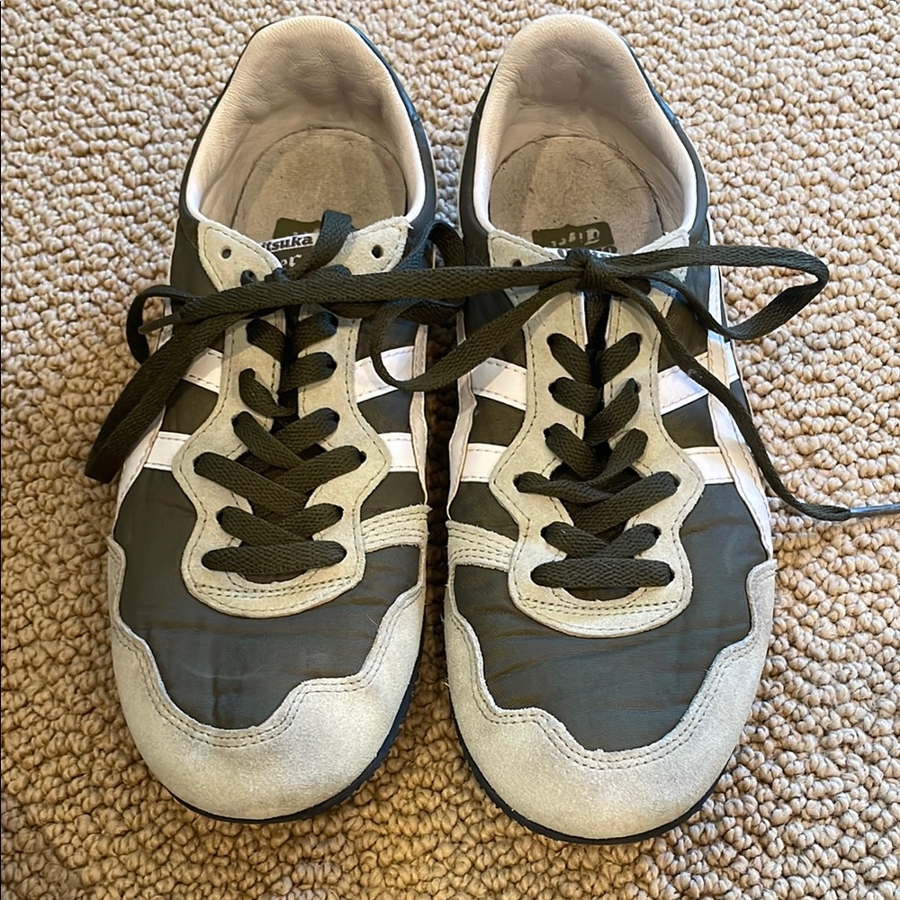 Onitsuka Tiger by Asics Olive and White Sneakers